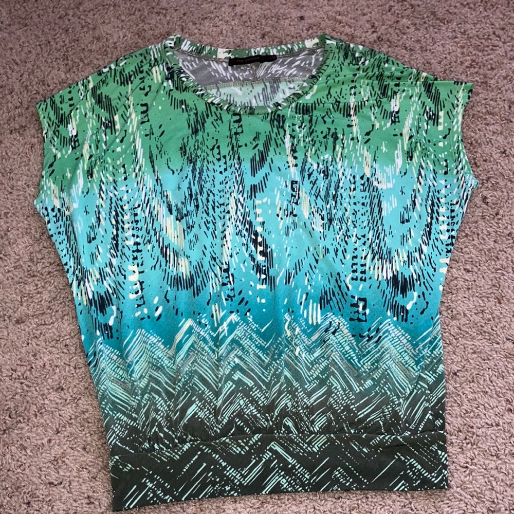 The Limited Blouse with A harmonious blend of blue and green hue’s Size XS - Y2K